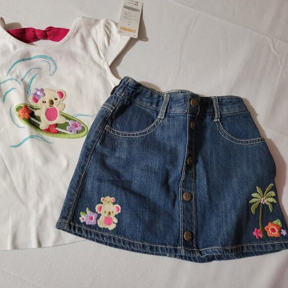 Gymboree Surf Adventure NWT 3T Skirt & Shirt Outfit. Located A24 - Picture 3 of 3